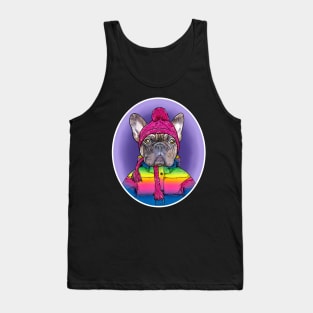 Frenchie in Winter Tank Top